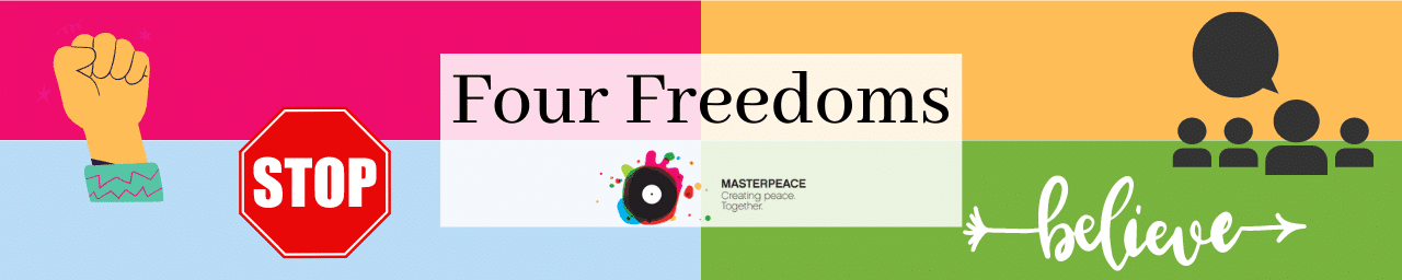 Four freedoms banner Four freedoms banner